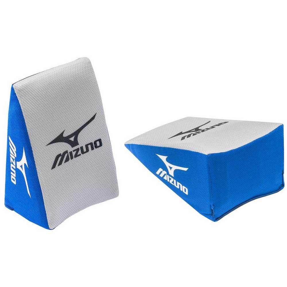 Mizuno Men's Catcher’s Knee Wedge (Large) Knee Pads Royal/Grey (380188-VXU)